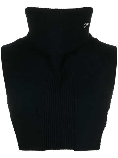 embroidered-logo high-neck sweatshirt