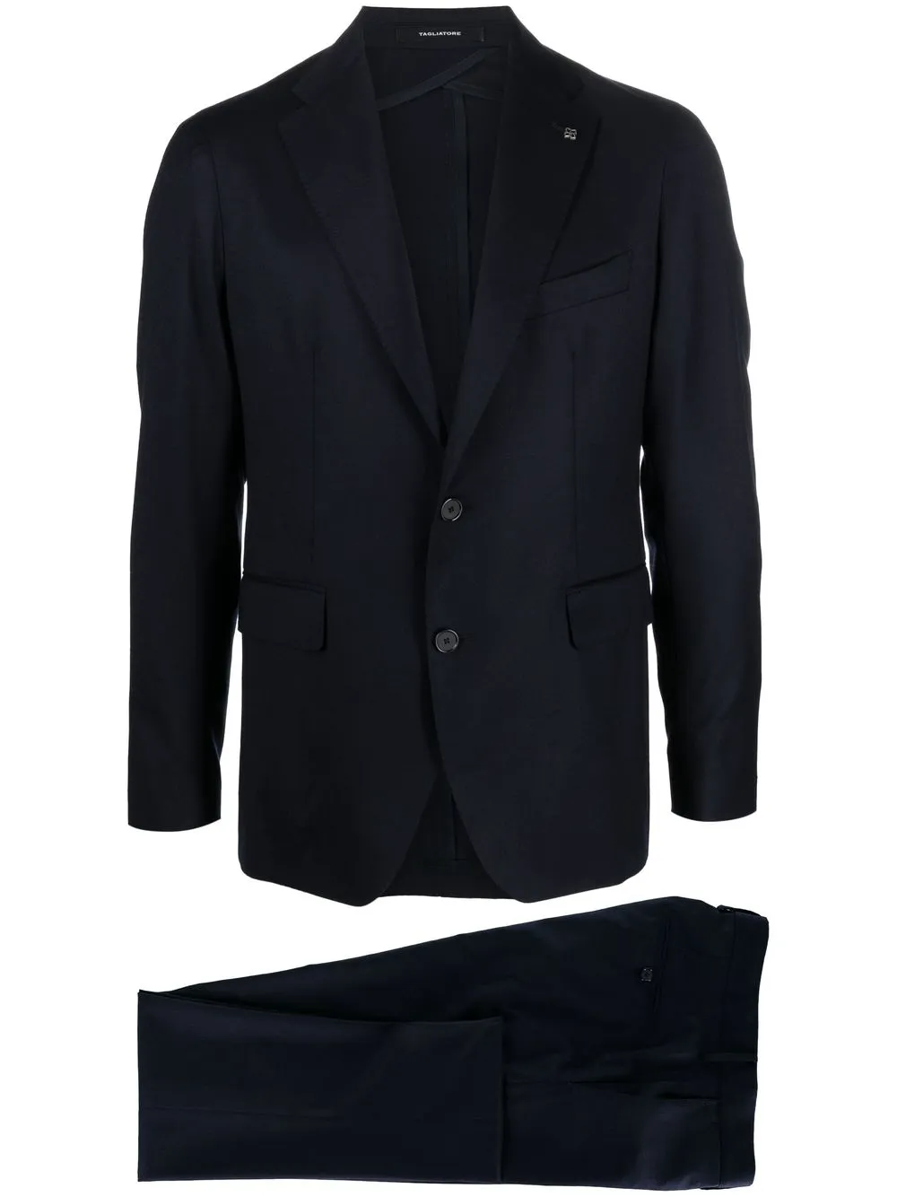 

Tagliatore single-breasted wool-silk suit - Blue