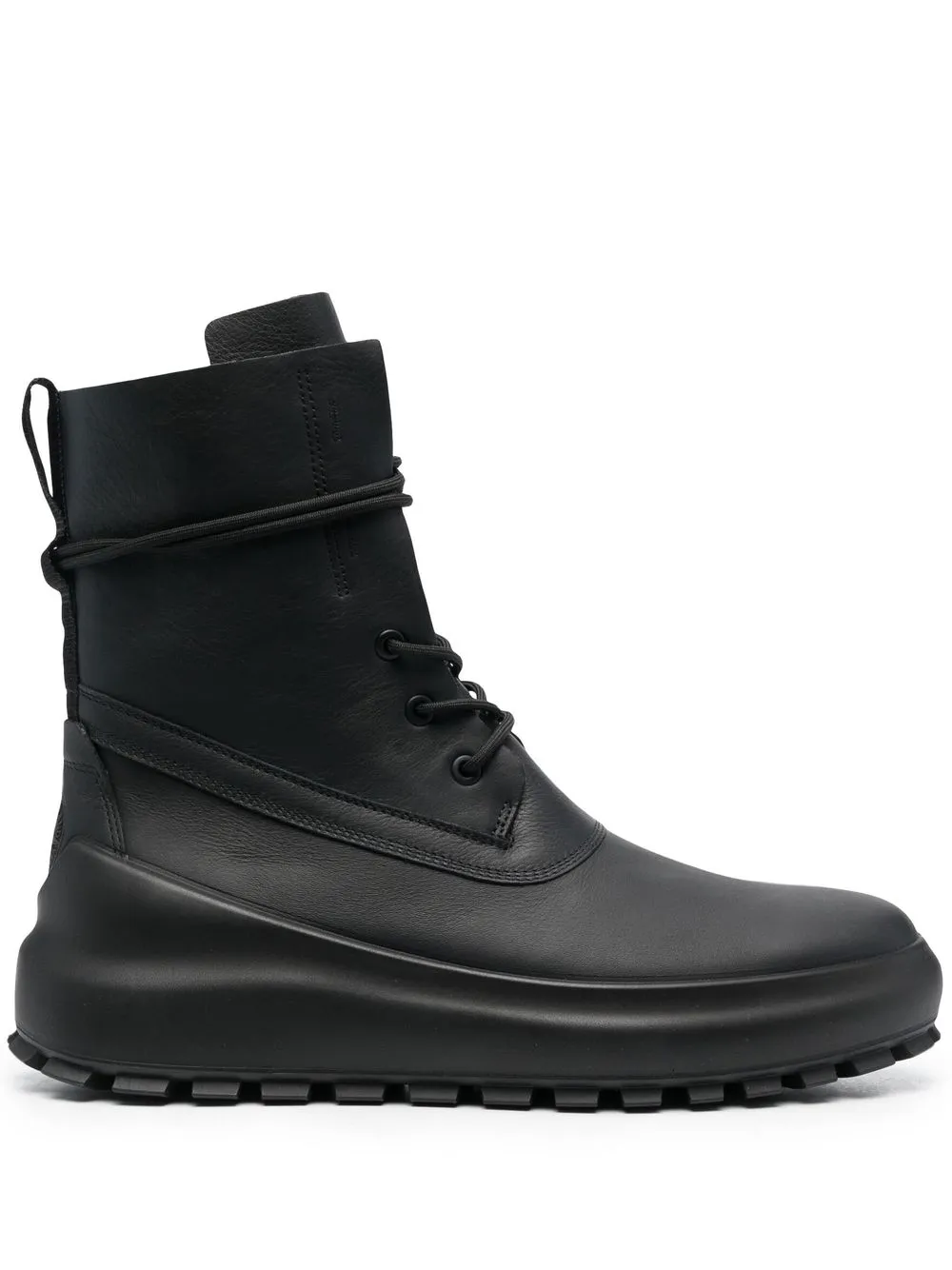 Shop Stone Island Shadow Project Lace Up Ankle Boots In Schwarz