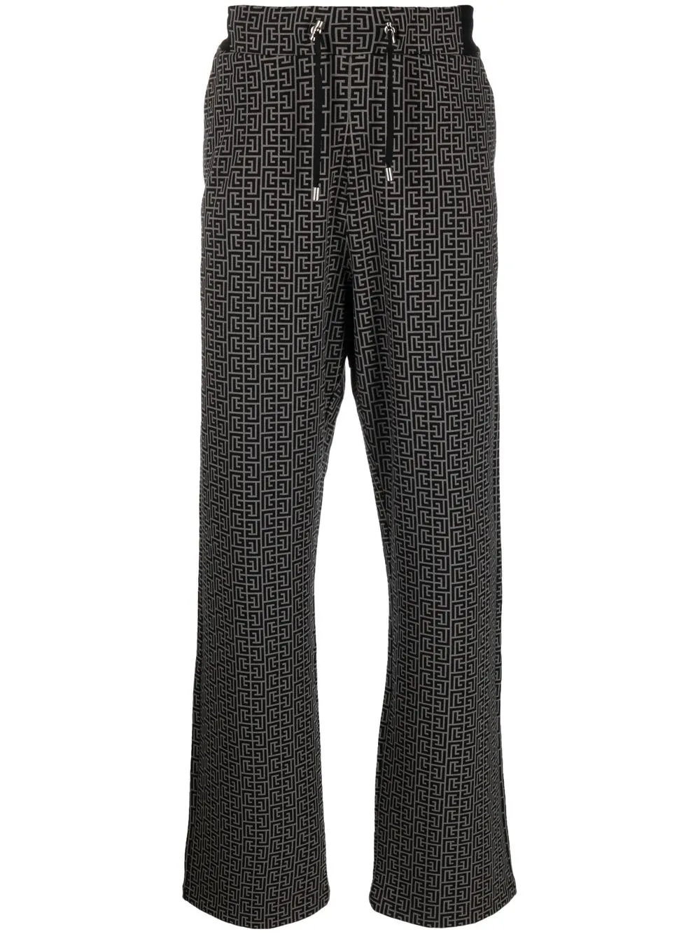 

Balmain pants con logo en jacquard - Gris