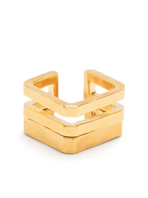 Zadig&Voltaire クリスタル リング Zadig&Voltaire Rock Square Signet Ring | Silver | FARFETCH