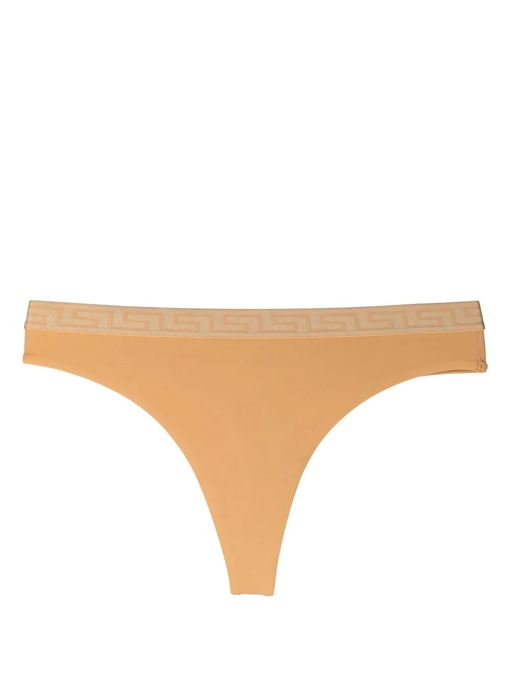 

Versace Greca pattern thong - Neutrals