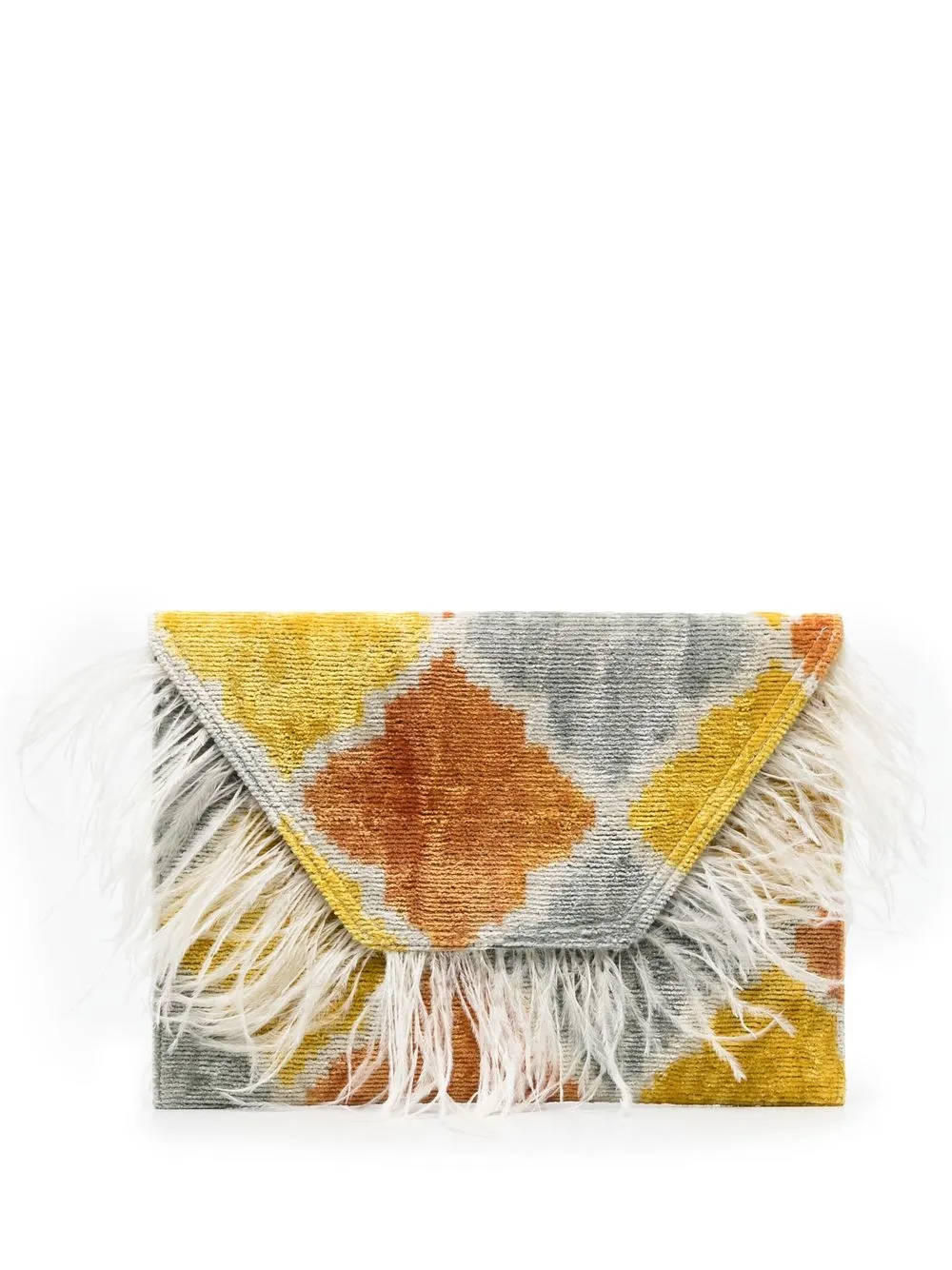 

la milanesa Dilar graphic-print clutch bag - Yellow