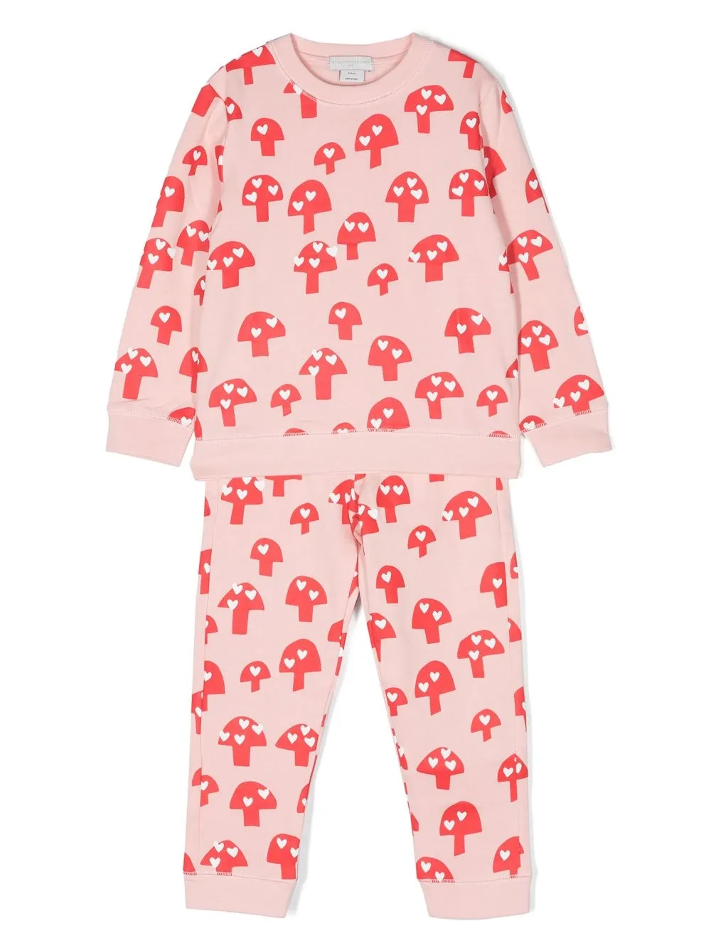 

Stella McCartney Kids all-over mushroom-print tracksuit set - Pink