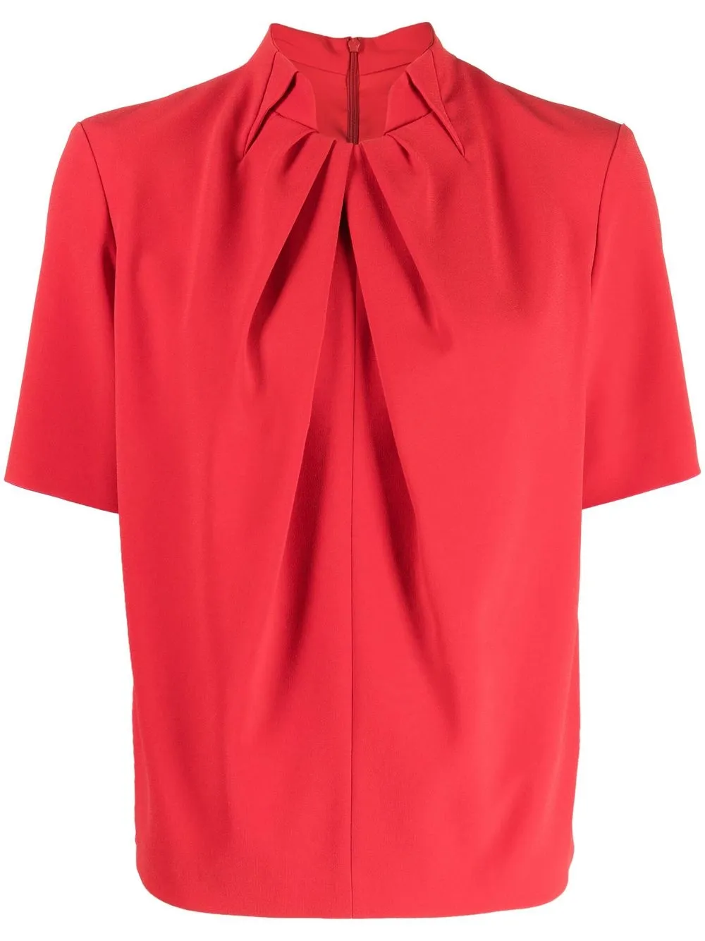 

Paule Ka gathered-neck satin top