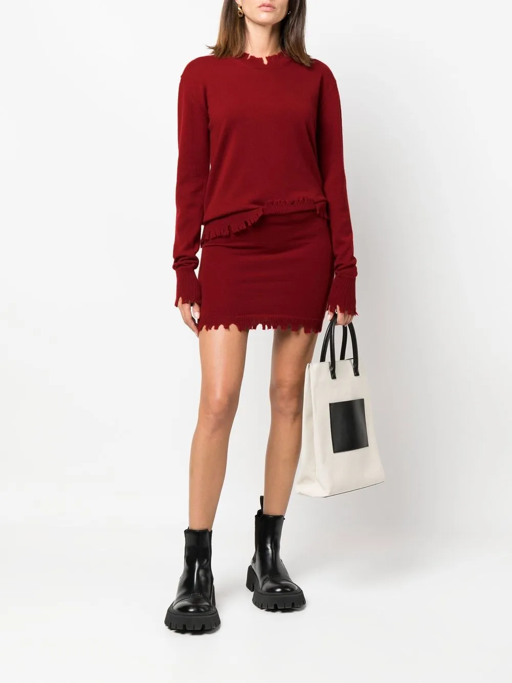 Uma Wang distressed-edge knit jumper | Knitted Sweaters | Image 2