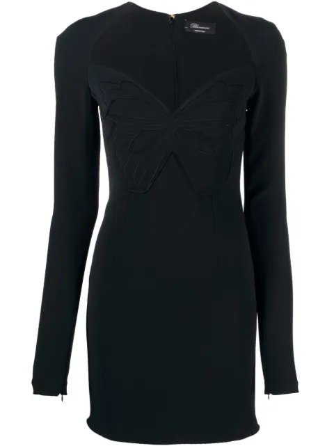 Blumarine butterfly-embroidered minidress