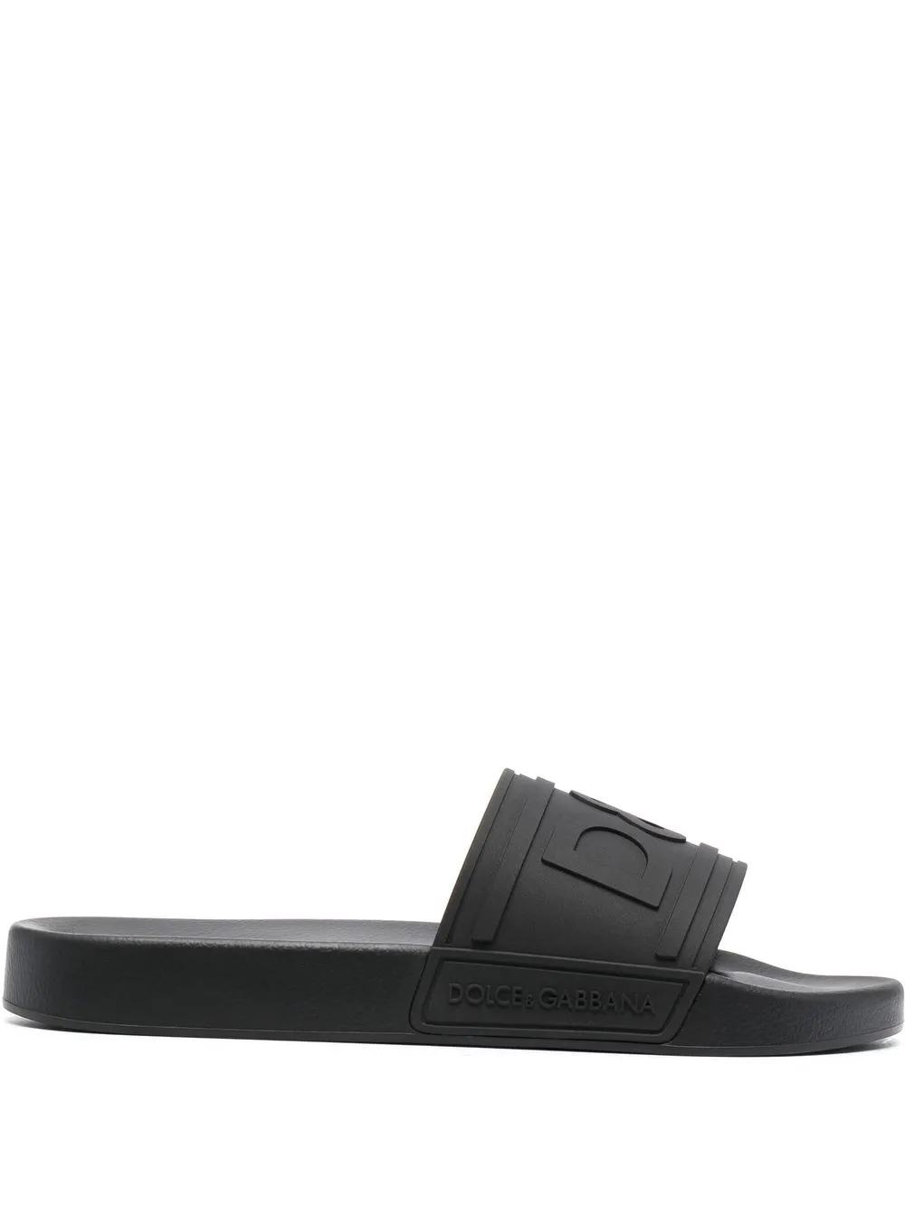 

Dolce & Gabbana DG logo pool slides - Black