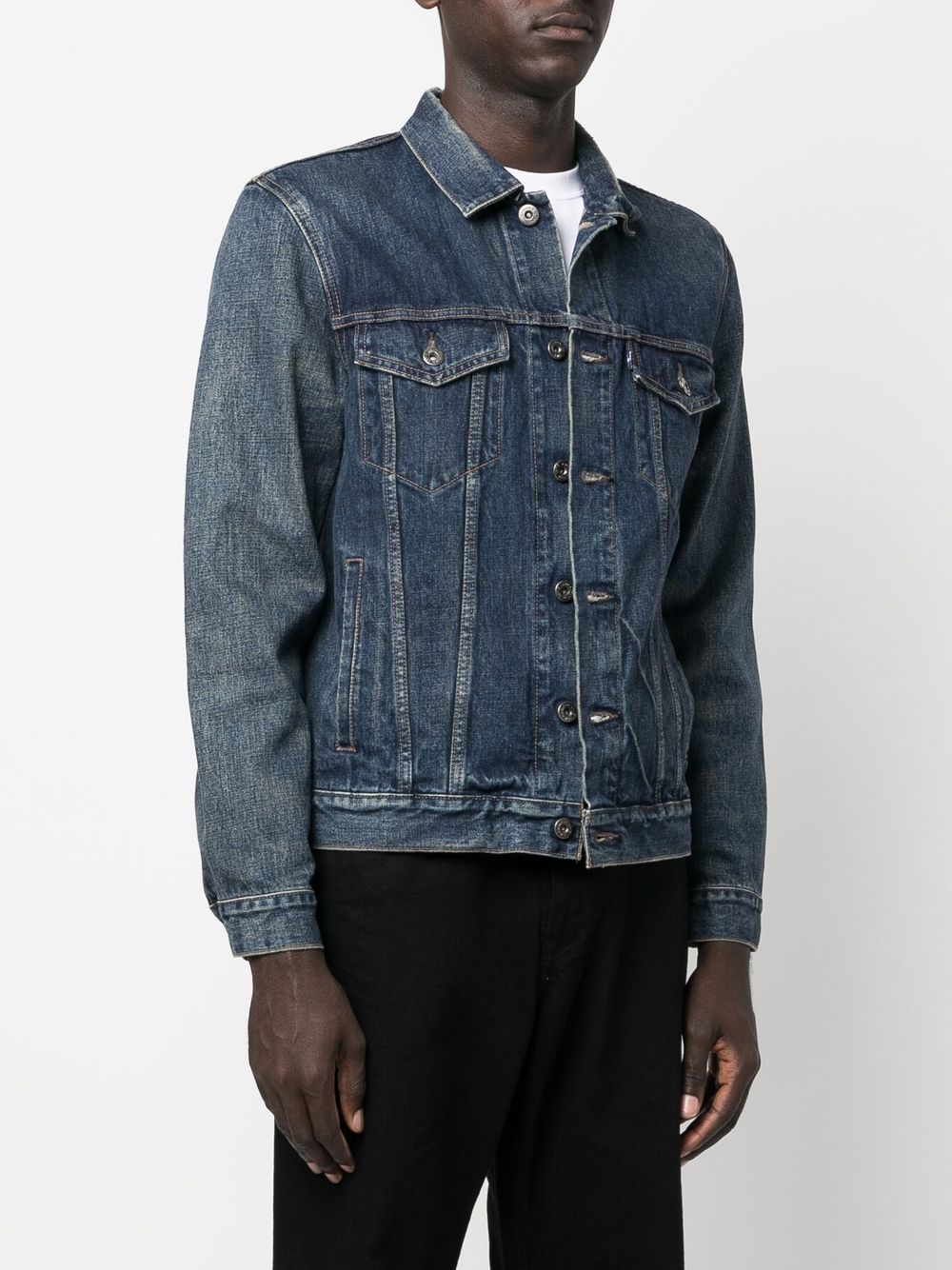 Levi's: Made & Crafted Buttoned Denim Jacket - Farfetch