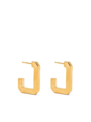 Jacquemus スクエア フープピアス | ゴールドトーン | FARFETCH JP