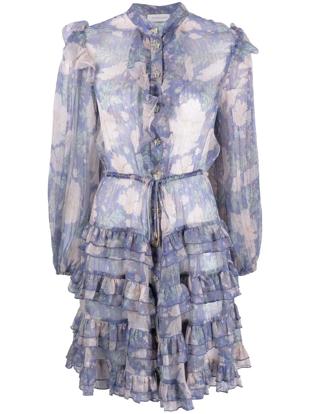 

ZIMMERMANN vestido corto con estampado floral - Morado