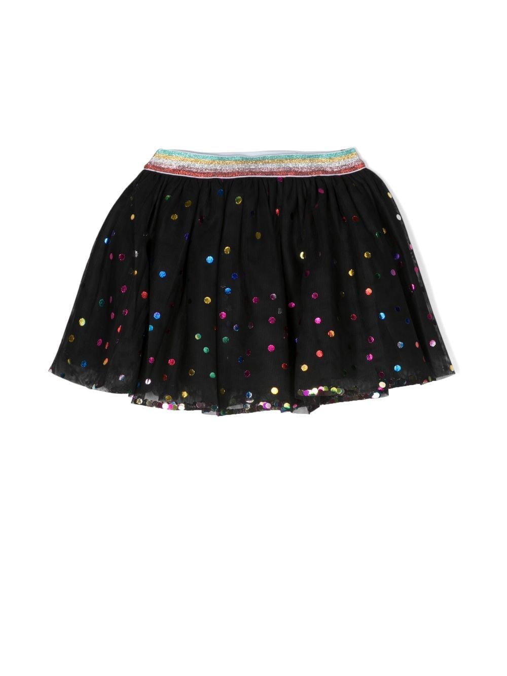 Shop Stella Mccartney Polka-dot Print Tulle Skirt In Black