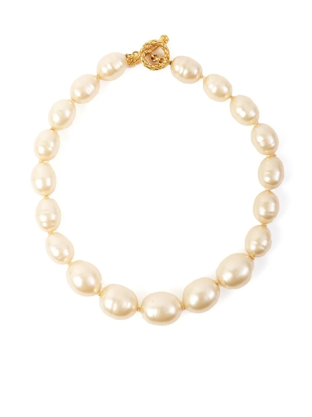 

Chanel Pre-Owned gargantilla manga larga con detalle de perlas - Blanco