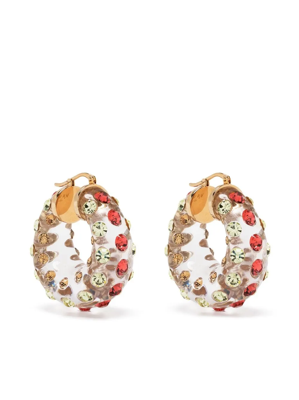 

Aquazzura transparent-hoop crystal-embellished earrings - White