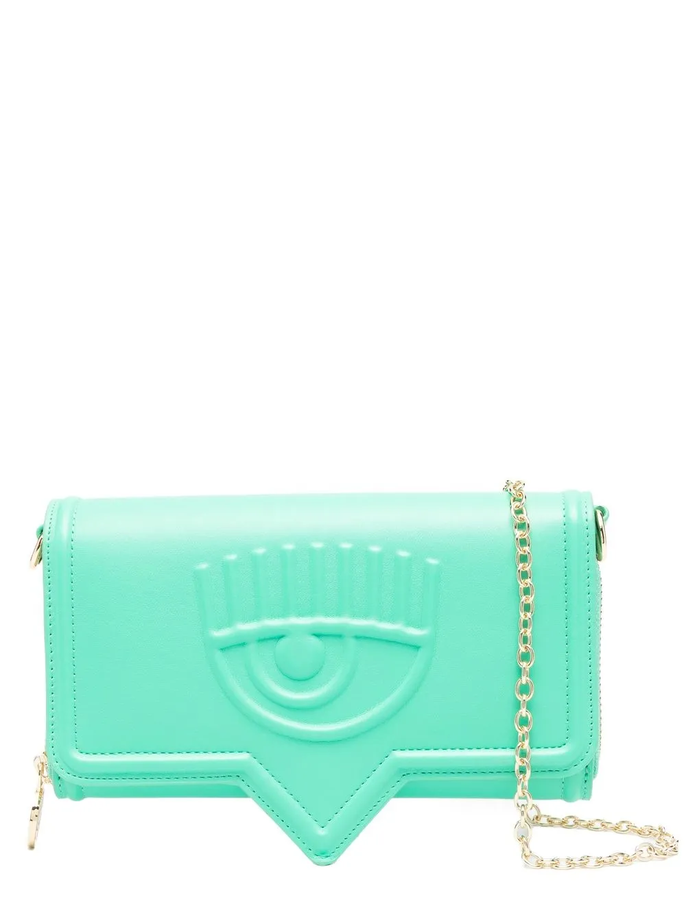 

Chiara Ferragni bolsa crossbody con logo en relieve - Verde