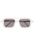 Kuboraum square-frame sunglasses - White