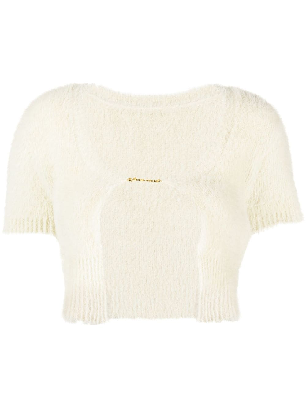 JACQUEMUS CROPPED KNITTED CARDIGAN
