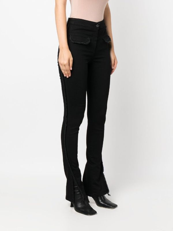 Genny faux-pockets Frayed Skinny Trousers - Farfetch