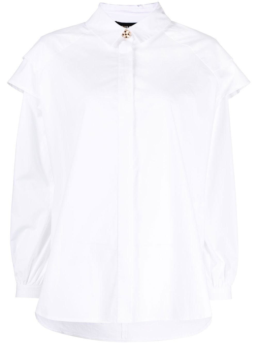 

Paule Ka ruffle-trim long-sleeved shirt - White