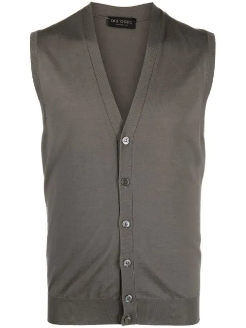 Dell'oglio V-neck merino wool vest