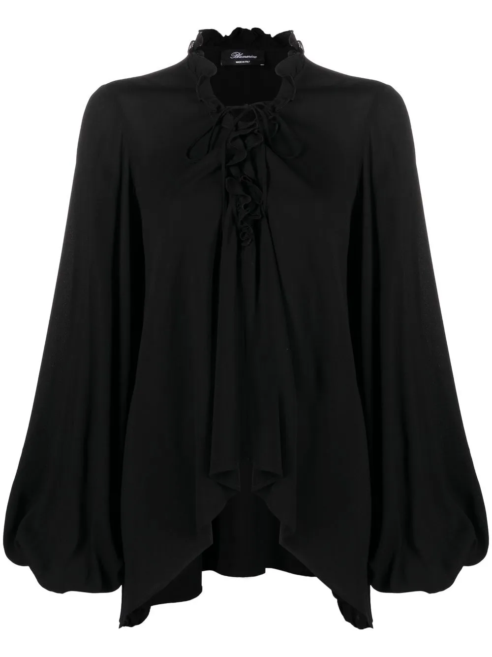 

Blumarine blusa con dobladillo asimétrico - Negro