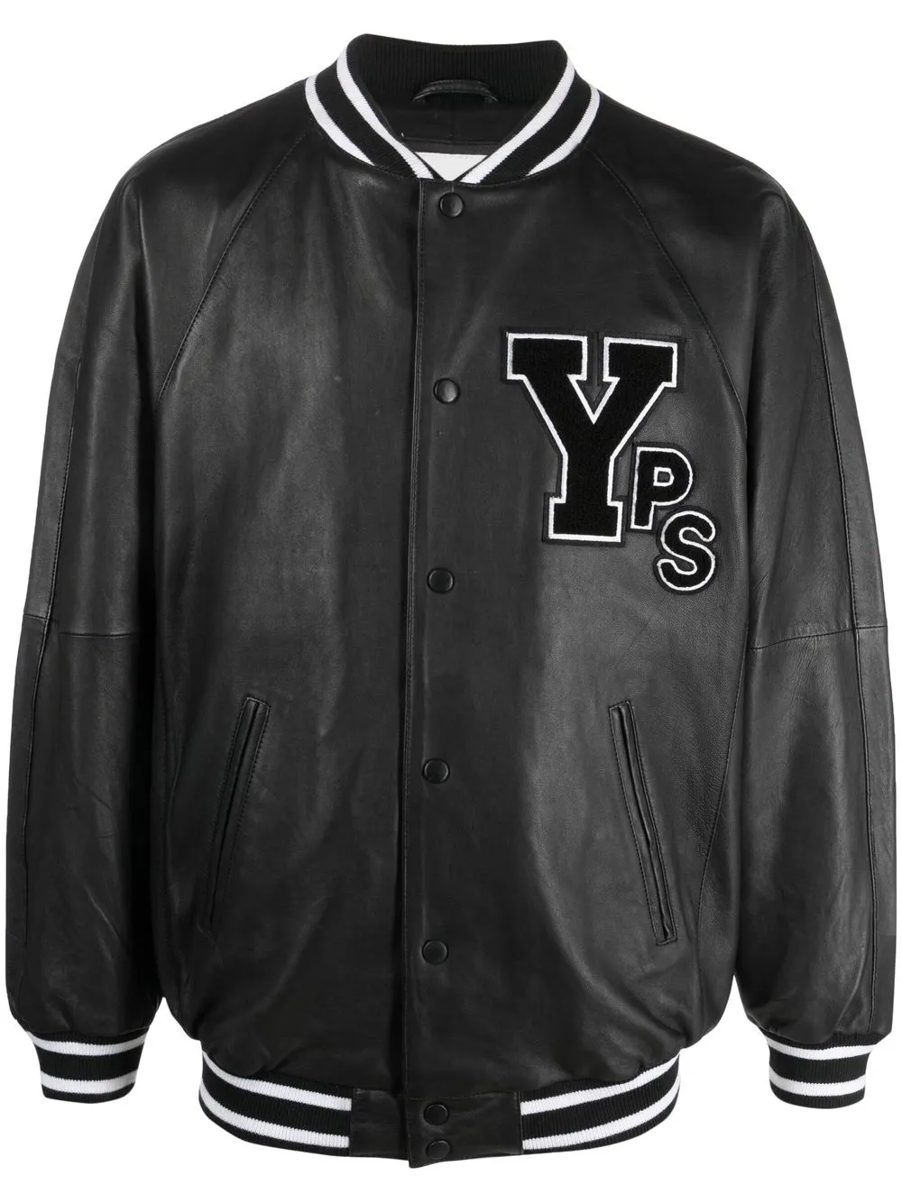 

YOUNG POETS leather bomber jacket - Black