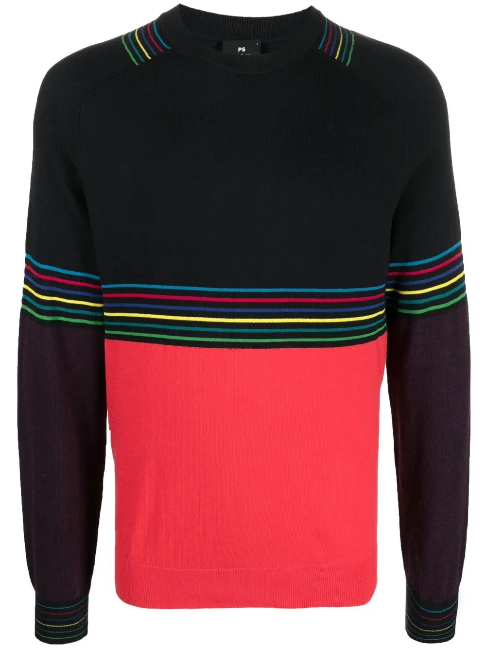 

PS Paul Smith suéter con diseño color block - Negro