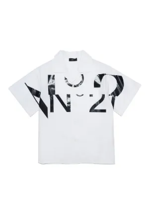 Logo-Print Cotton Shirt