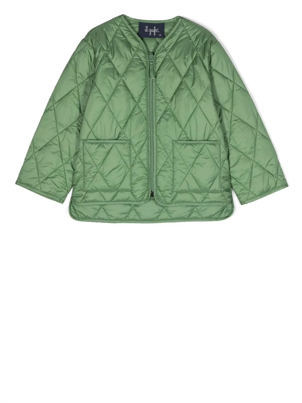 

Il Gufo diamond-quilted zipped jacket - Green