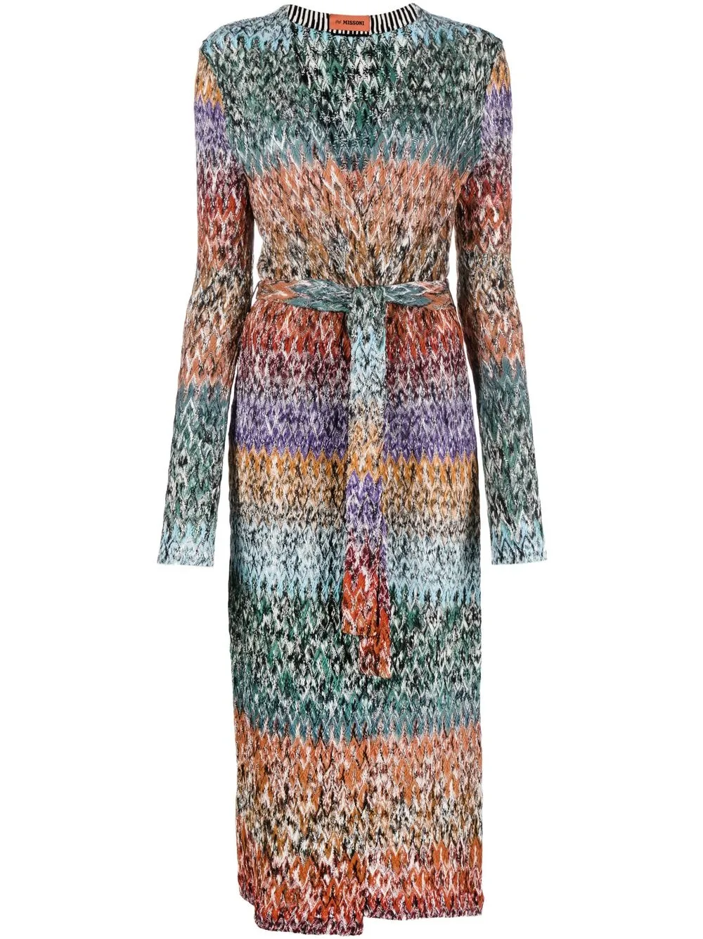 

Missoni cárdigan largo con cinturón - Marrón