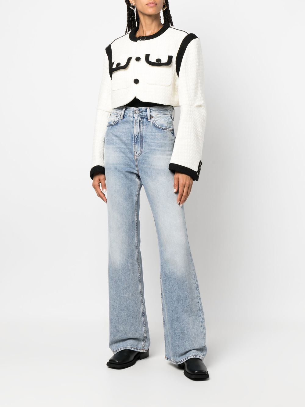 Ader Error two-tone Cropped Jacket - Farfetch