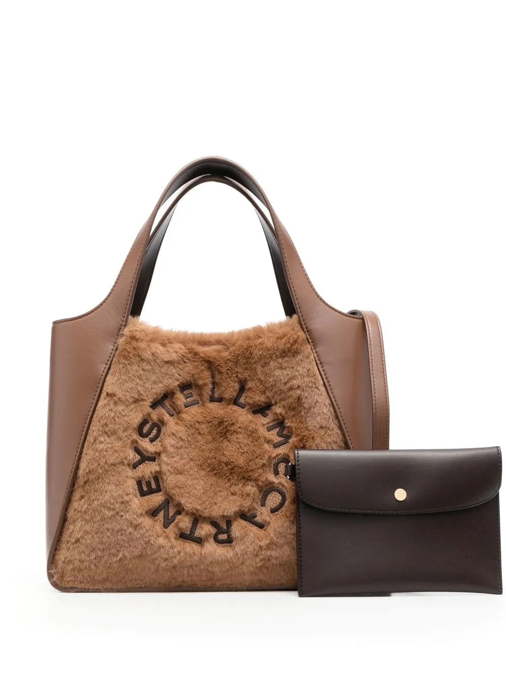 

Stella McCartney Stella Logo faux-fur tote bag - Brown