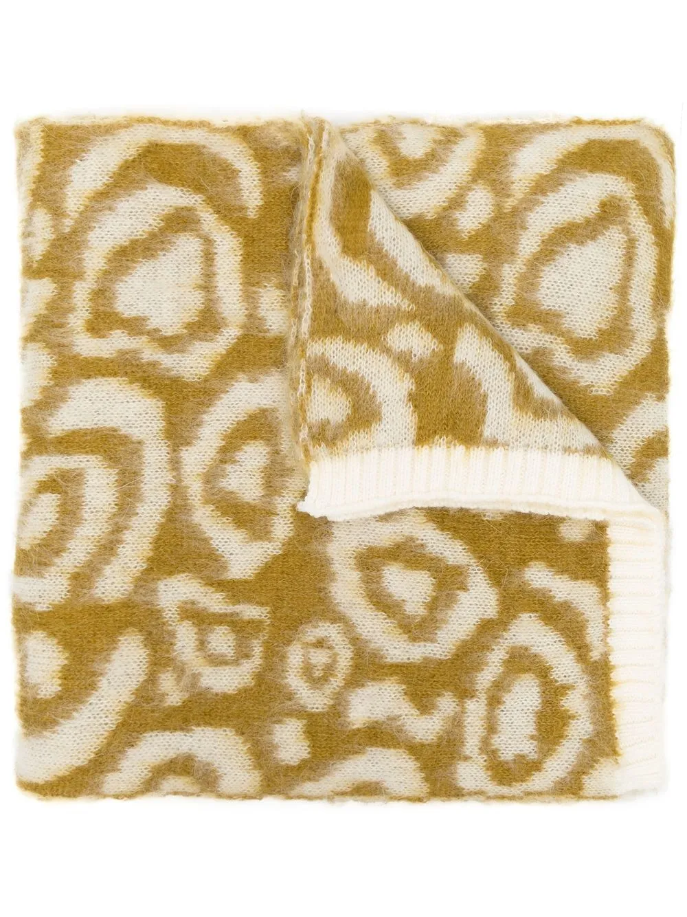 

Essentiel Antwerp abstract-pattern knit scarf - Green