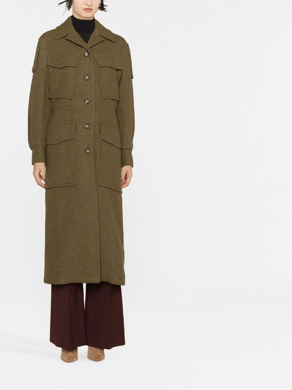 victoria beckham patch pocket trench coat