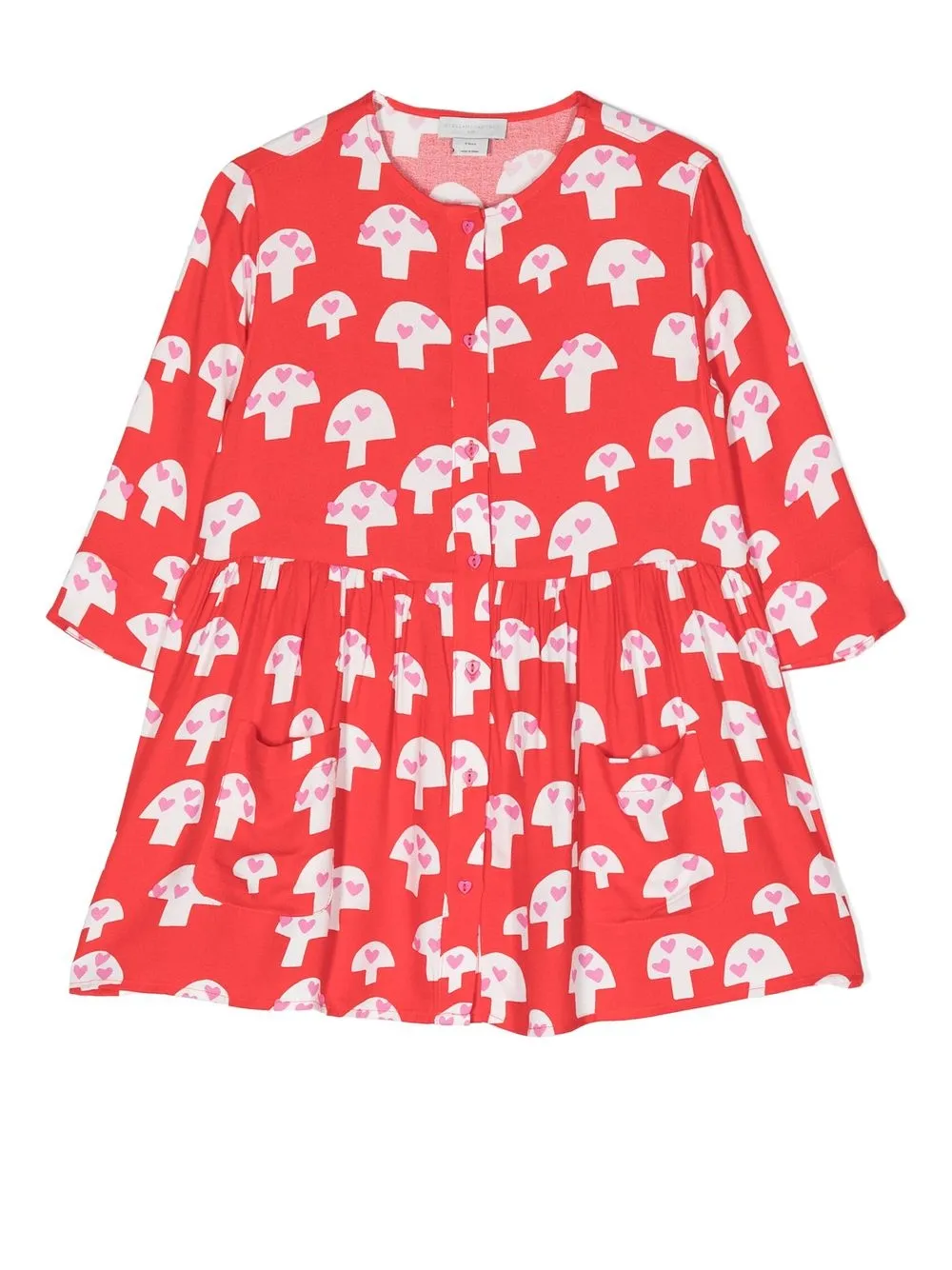 

Stella McCartney Kids vestido acampanado estampado - Rojo