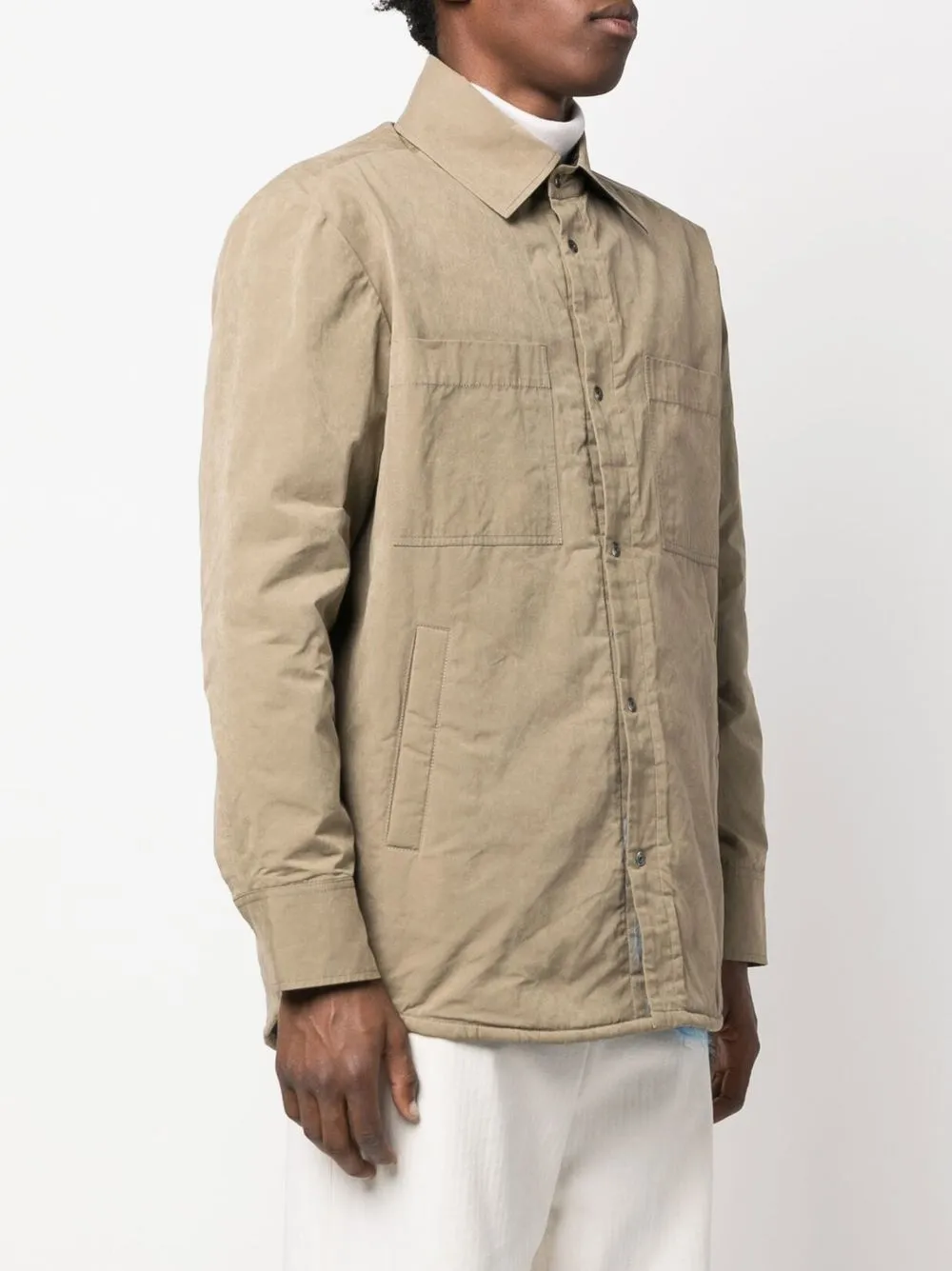 Shop Craig Green Long-sleeve Shirt-jacket In Nude