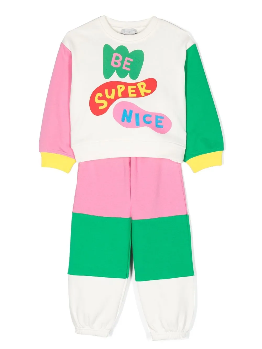 

Stella McCartney Kids traje deportivo estampado - Blanco