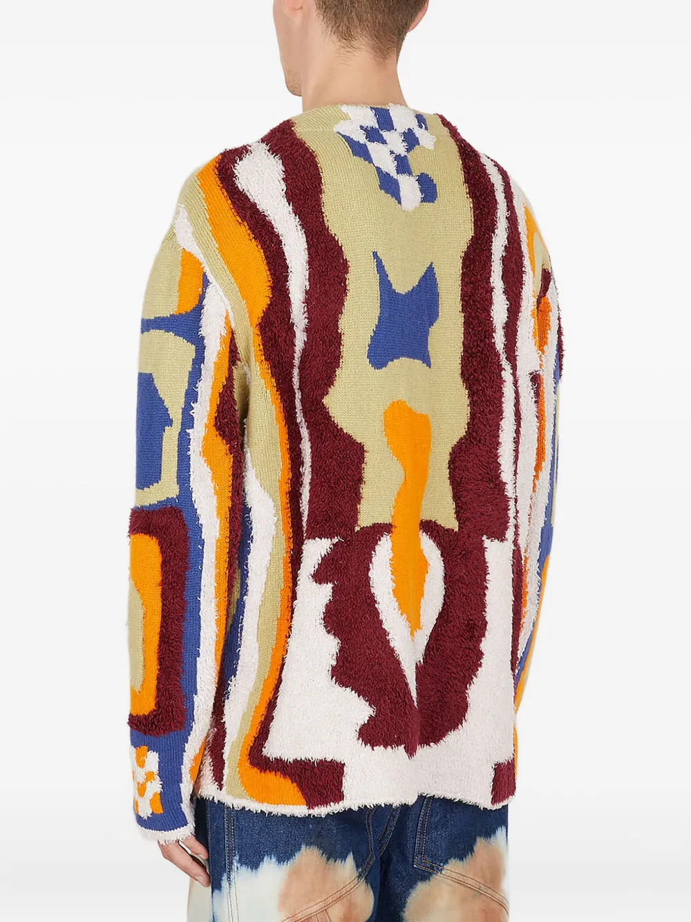 The Elder Statesman abstract-pattern cardigan Wit