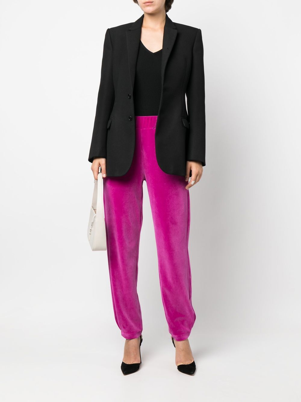 Shop Genny High-waisted Tailored Trousers In Rosa