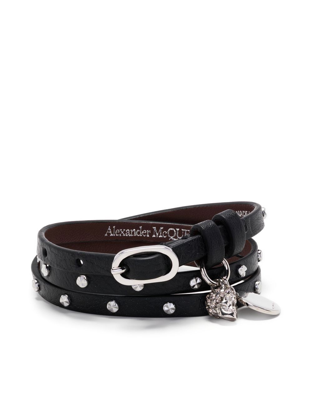 

Alexander McQueen pulsera con apliques - Negro