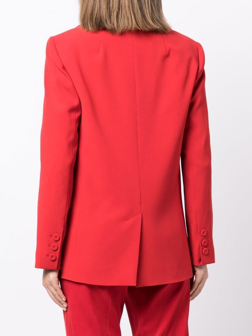 Shop Paule Ka Single-breasted Tailored Blazer In Red