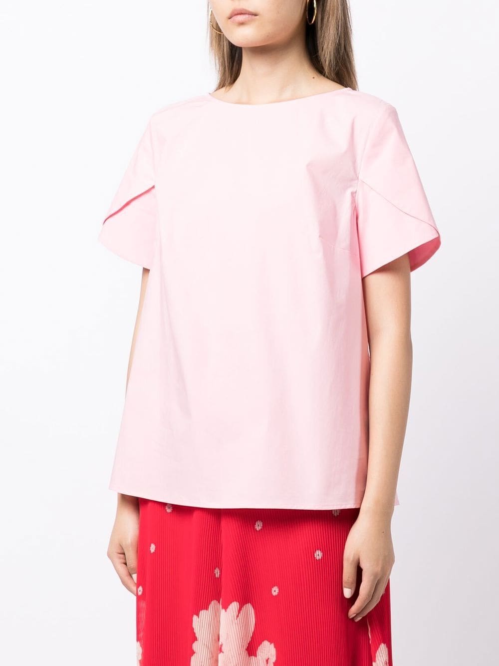 Shop Paule Ka Layered-sleeve Blouse In Pink