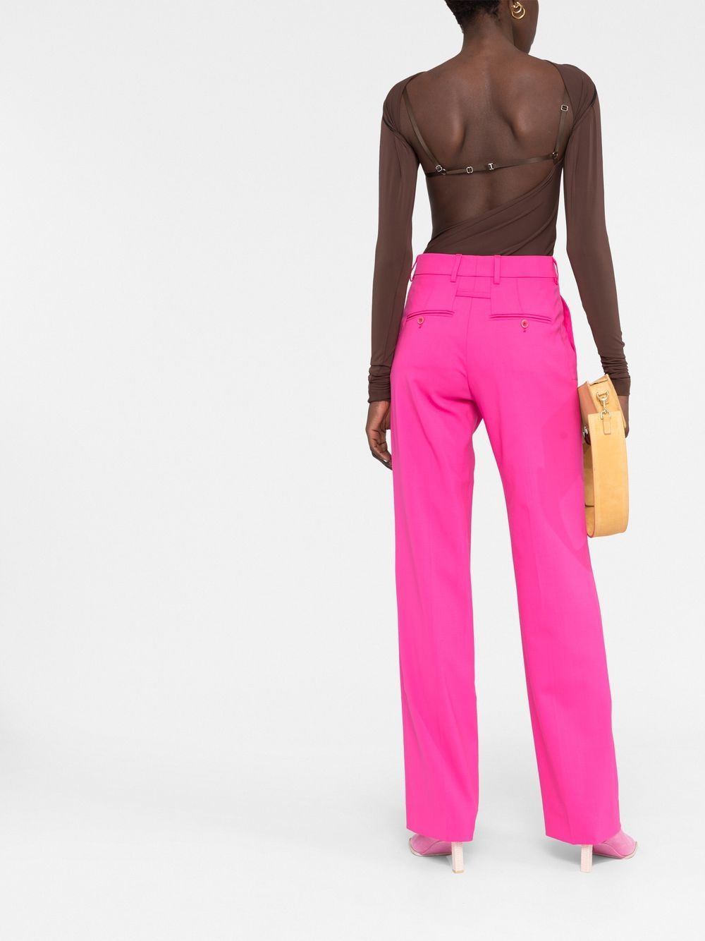 Jacquemus asymmetric cropped bodysuit Women