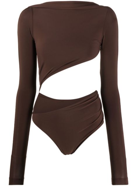 Jacquemus asymmetric cropped bodysuit Women