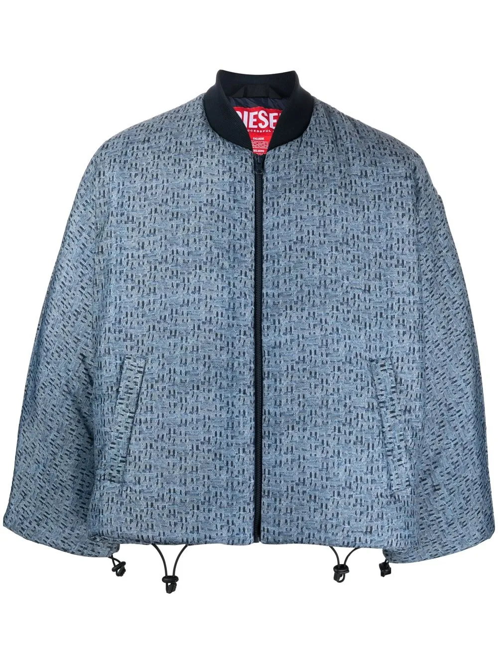 

Diesel band-collar puffer jacket - Blue