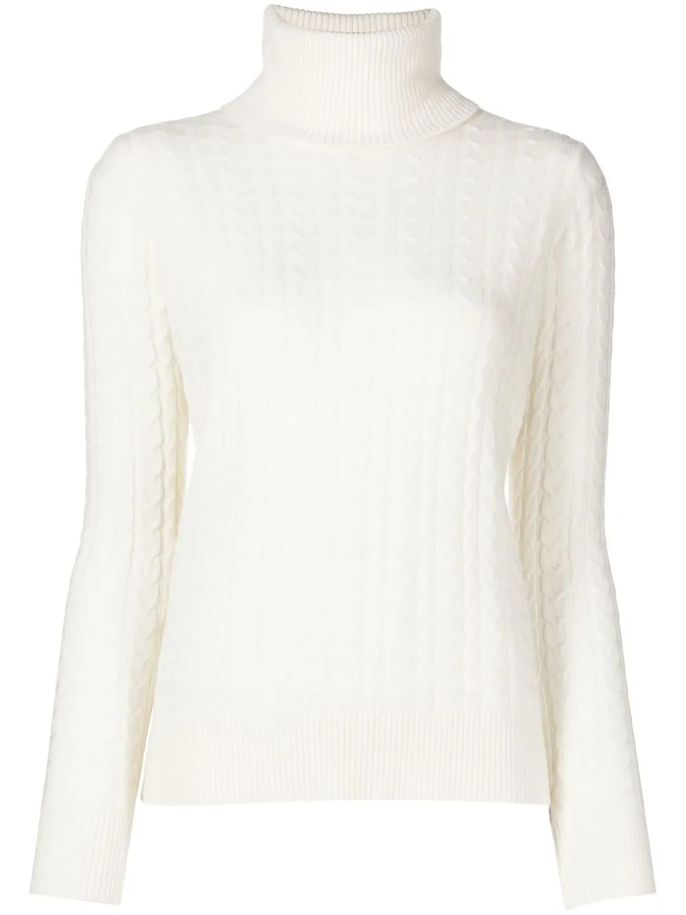 

Madeleine Thompson cable-knit roll-neck jumper - White