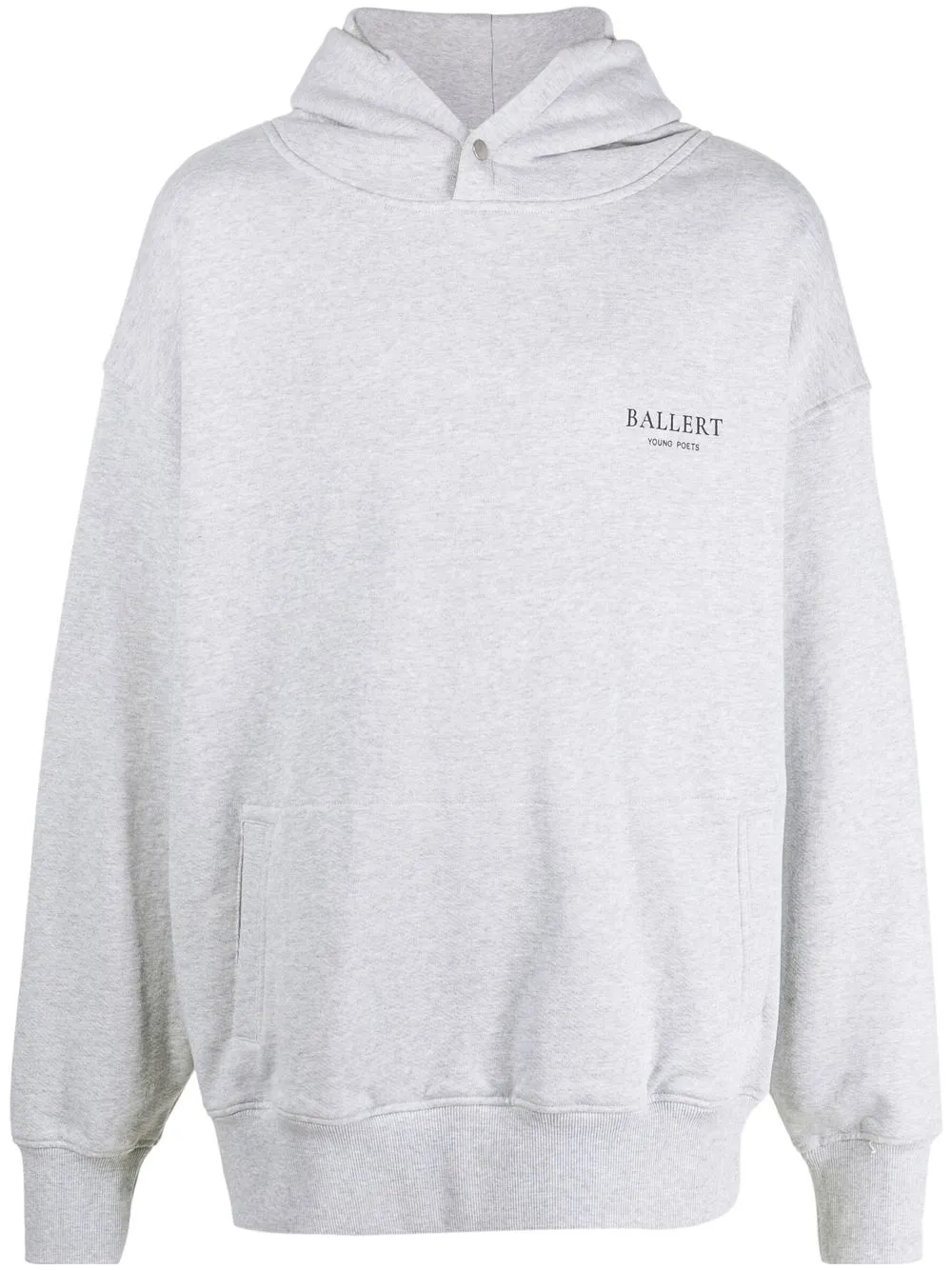 

YOUNG POETS logo-print cotton hoodie - Grey