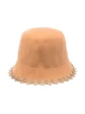 Mi Mi Sol geometric-trim wool bowler hat - Neutrals