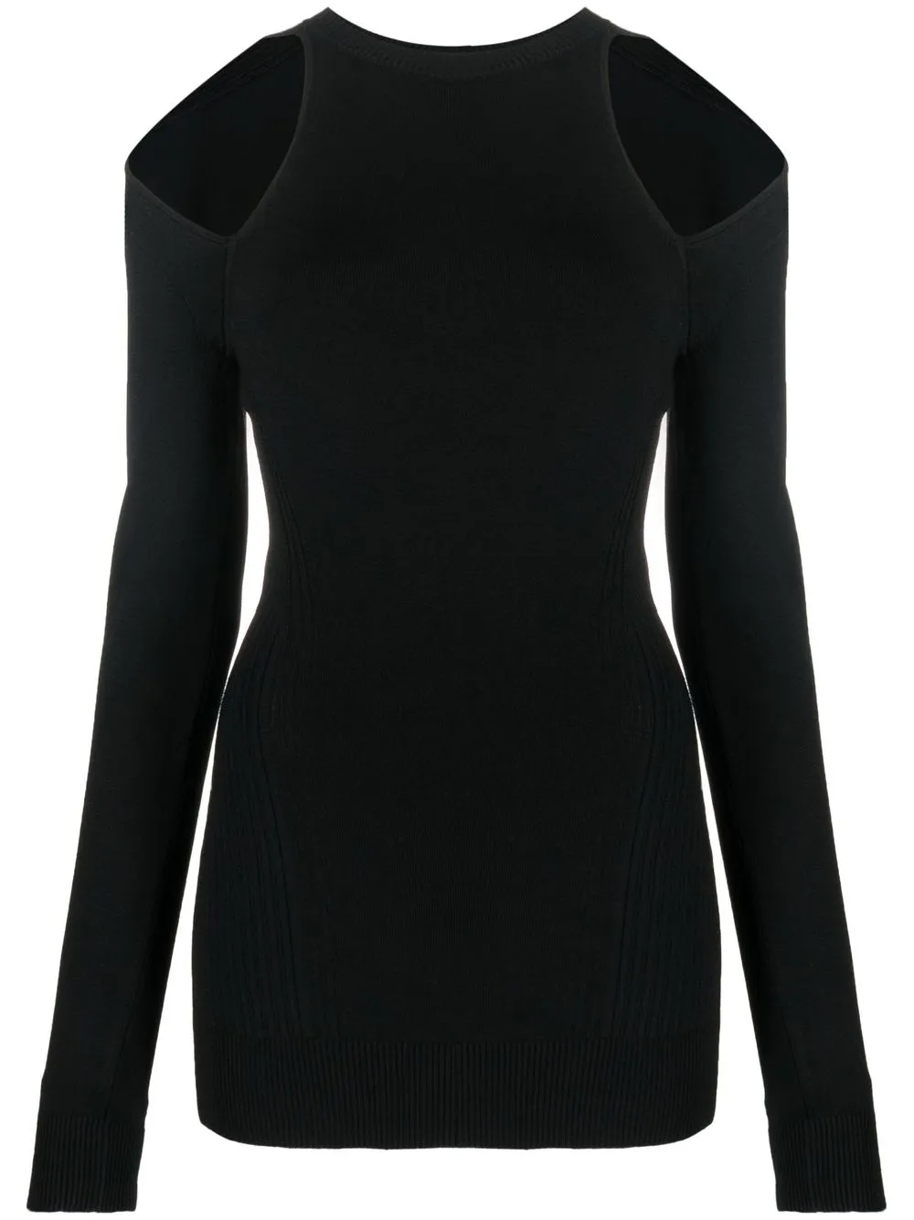 

AZ FACTORY top manga larga con aberturas - Negro