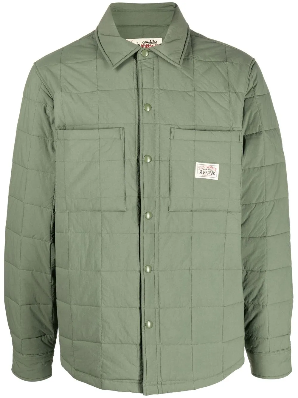 

Stüssy chamarra camisera capitonada - Verde